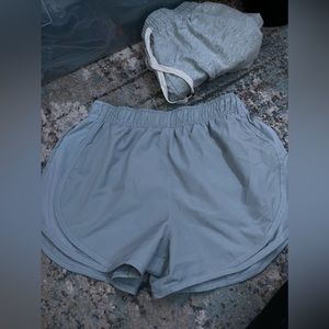 light grey shorts